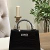 Black croc (silver hardware)