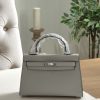 Very light sky blue (silver hardware)