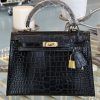 Black croc (gold hardware)