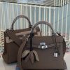 Khaki (silver hardware)