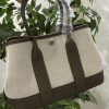 Beige canvas (grey leather)